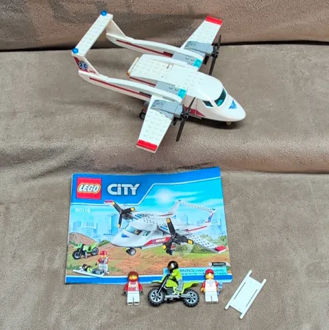LEGO City Emergency 60116 Ambulance Plane 183pc Instructions No Box Complete.