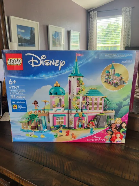 LEGO 43267 Disney Princess Castle & Royal Pets Building Toy, 787 Pcs, For 6+