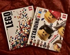 Set of 2 THE LEGO BOOK & STANDING SMALL  Hardcover 2009