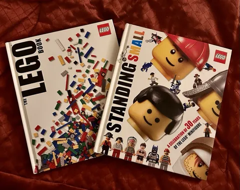 Set of 2 THE LEGO BOOK & STANDING SMALL  Hardcover 2009