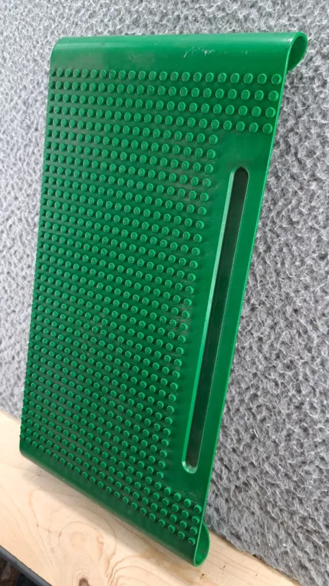 VTG Lego Play Table Compartment Cover Curved Ends Green 22x36 Baseplate #06788