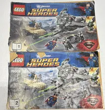 LEGO DC Universe Super Heroes 76003 Battle of Smallville Manual Booklets 1&2 🫪