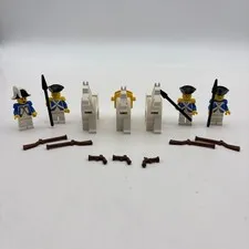 LEGO Pirates Imperial Soldiers Minifigure Horse Lot x5 Vintage Muskets Spears