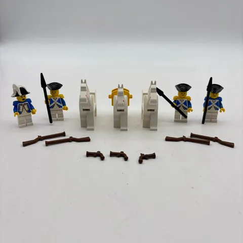 LEGO Pirates Imperial Soldiers Minifigure Horse Lot x5 Vintage Muskets Spears