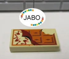 (D12/5/7) LEGO 3069pb0038 1x2 printed tile chocolate 4752 4756 4758 10132