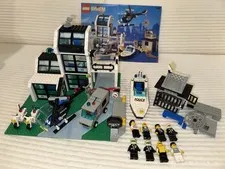 Vintage LEGO 6598 Classic Town Police Metro PD Station 95% Complete w/ Manual