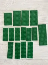 LEGO GREEN LOT 15 PCS 6X16 6X12 6X10 4X12 4X10 BASE PLATE VARIETY