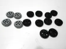 LEGO LOT 14 LIGHT BLUISH  GRAY AND BLACK  TECHNIC GEAR 20 TOOTH GEAR #32269
