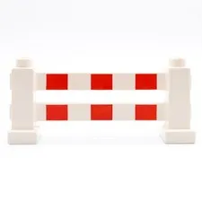 LEGO DUPLO construction site fence barrier building fence white red warning beacon traffic 31021p01