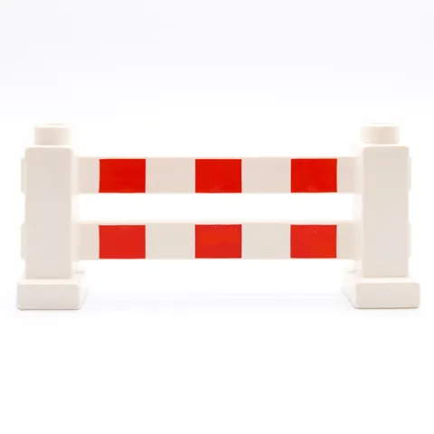 LEGO DUPLO construction site fence barrier building fence white red warning beacon traffic 31021p01