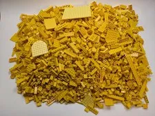 13 lbs Yellow LEGO Bulk Lot Genuine Cleaned Sanitized Bricks Plates Mixed Parts
