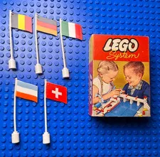 LEGO System International Flags 242a 1960's 60's Vintage RARE COMPLETE - Slide