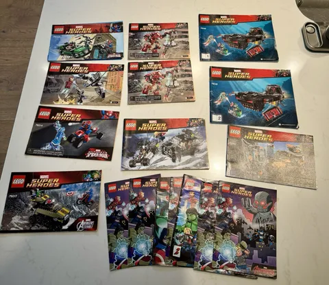 Lego Lot Of 10+ Marvel Super Heroes Hero Instruction Manuals ONLY 76031 76004