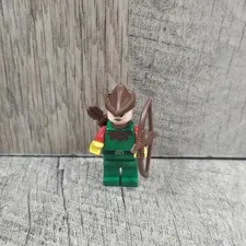 Vintage Lego Red Forestman Minifigure With Hat, Bow & Quiver