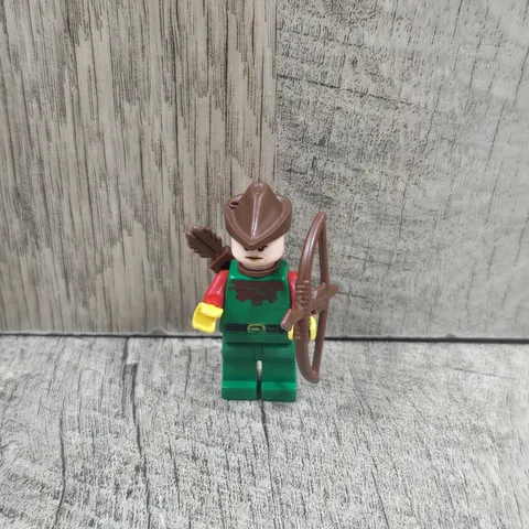 Vintage Lego Red Forestman Minifigure With Hat, Bow & Quiver