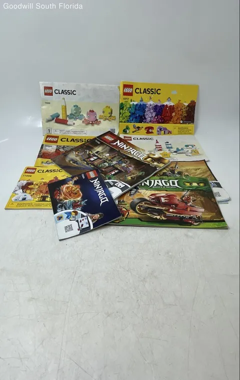 Lot Of 13 Pcs Lego Classic & Ninjago Mixed Building Toy Instruction Manual Books