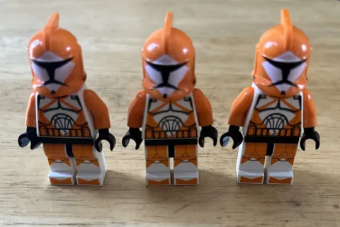 LEGO Star Wars Lot of 3 Bomb Squad Clone Trooper Minifigures sw0299 7913 RARE
