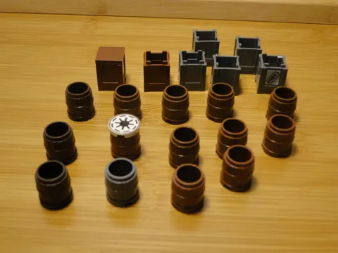 Lego City Container Box Barrel Can
