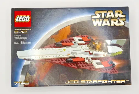 NEW SEALED Lego Star Wars Jedi Starfighter 7143 - Vintage 2002 RARE