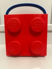 LEGO Storage Red Container With Blue Silicone Handle
