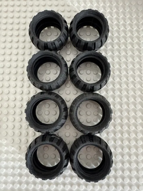 (4) LEGO Wheel Tire Lot-43.2 x 26 SMALL Balloon Wheels- 61481
