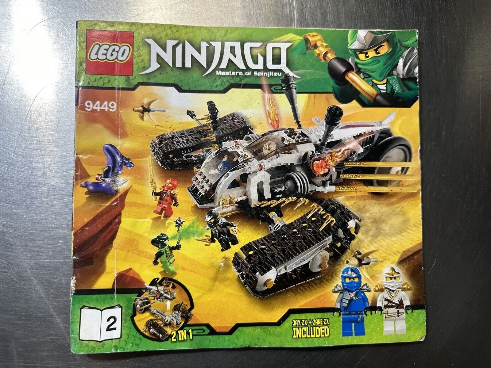 2012 LEGO Ninjago Master Of Spinjitzu 9449 Manual Booklet Only  Used Condition