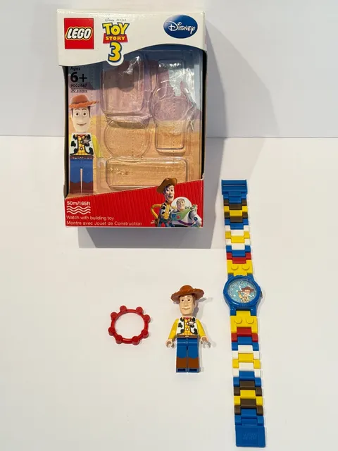 LEGO TOY STORY 3 *WOODY* COWBOY MINIFIGURE WATCH SET - NEVER WORN; NEEDS BATTERY