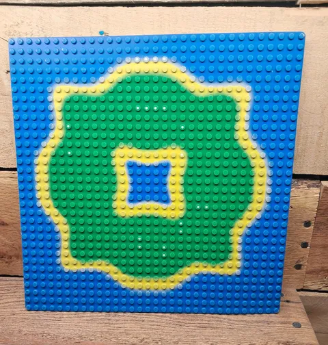 LEGO LAGOON Island Baseplate Water Beach Design 32x32 dots 6270 Forbidden Island