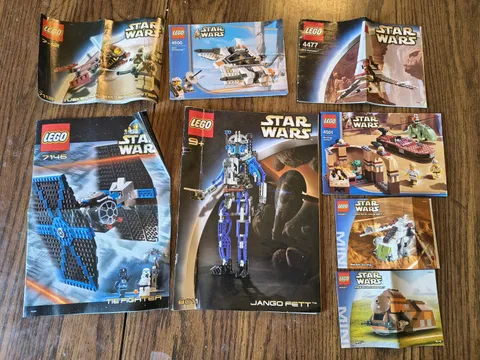 LEGO Star Wars Instruction 8 Manual Lot 7146 7113 4500 8011 4477 4501 4490 4491