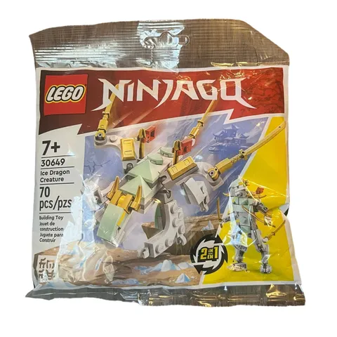 Lego 2023 Ninjago Ice Dragon Creature 30649 2-in-1 Set New Sealed Poly Bag