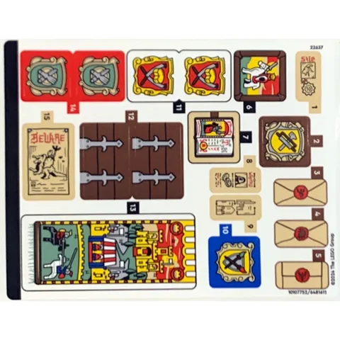 new LEGO Sticker Sheet from Medieval Town Square set 10332