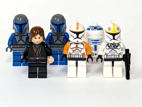 LEGO Star Wars Lot 6 Minifigures Commander Cody sw0196 Anakin R2-D2 Death Watch
