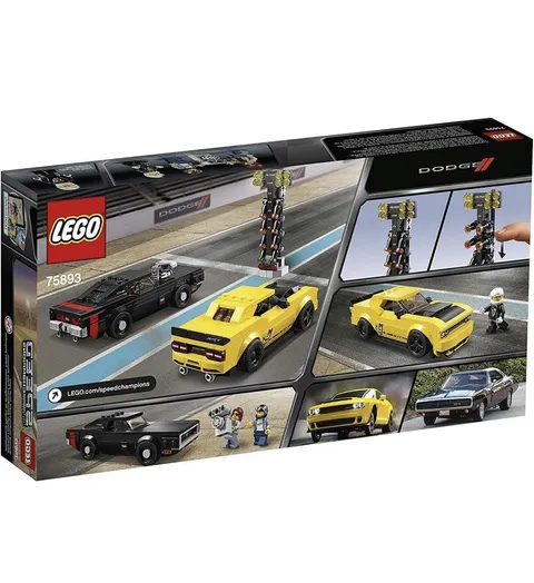 75893 LEGO Speed Champions 2018 Dodge Challenger SRT Demon 1970 Dodge Charger RT