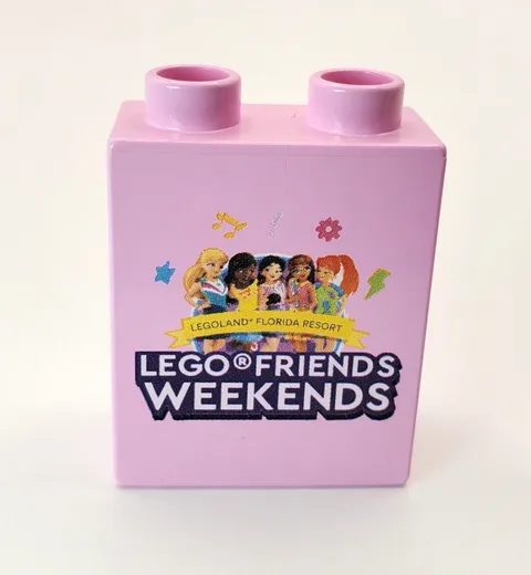 2021 LEGOLAND Florida Resort Pink Duplo Brick Lego Friends Weekends RARE