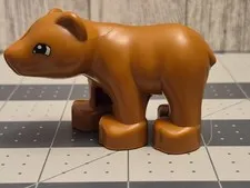 Bear LEGO Duplo BROWN GRIZZLY BEAR CUB BABY Animal Zoo Replacement Farm House 3"