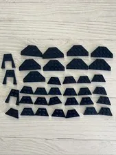 LEGO DARK BLUE LOT 35 PCS 2X4 3X6 WEDGE PLATE VARIETY EARTH NAVY