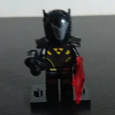 LEGO Minifigures Black Armored Minifigure with Helmet, Blaster, Black Base