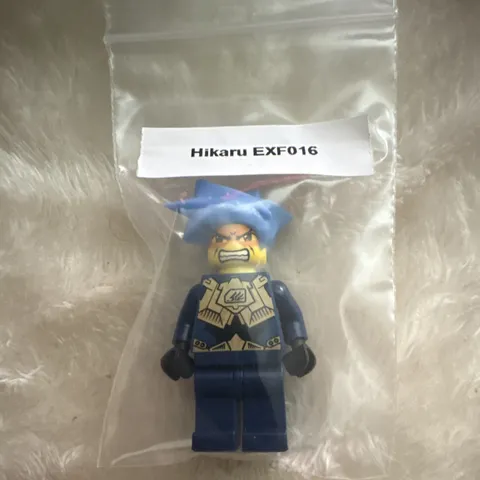 LEGO Hikaru Minifigure EXF016 Blue Outfit Spiky Blue Hair Plastic Figure Polybag