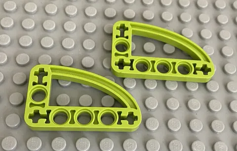 LEGO Lime Technic, Liftarm, Modified L-Shape Quarter Ellipse Thin 3 x 5, 32250