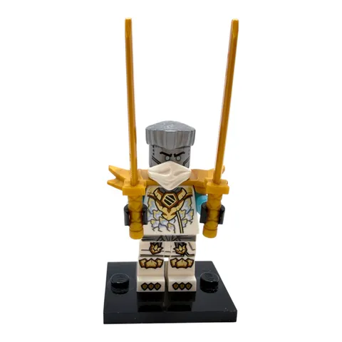 LEGO ® Ninjago Zane minifigure NJO1033 with 2 golden katanas from 71859 ninja New