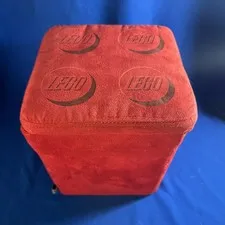 Lego Kids Storage Collapsible Stool Red  11"H, 9" X 9" Good Used Condition