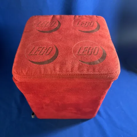 Lego Kids Storage Collapsible Stool Red  11"H, 9" X 9" Good Used Condition