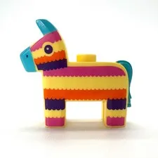 LEGO Piñata Horse Figure Rainbow Stripes Birthday Animal Fiesta Party