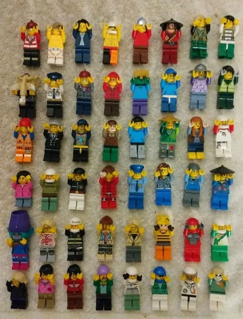 Lego Lot Of 48 Complete Figs 100% Lego No Split Torsos Or Cracked Arms Lot #3