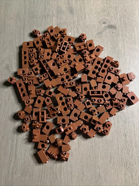 LEGO Reddish Brown 125x Modified Technic Brick Bulk Lot MOC Harry Potter SW