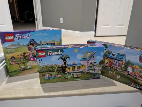 "3"  Lego Friends Sets! 41721 Farm, 41727 Dog Rescue, 41735 Tiny Home NEW/Sealed