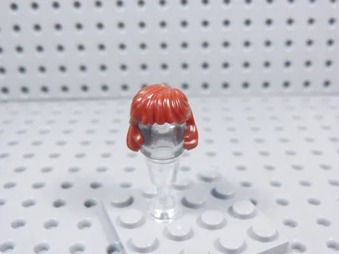 LEGO Female Girl Dark Red Hair Combed Behind Ear Minifig AZ