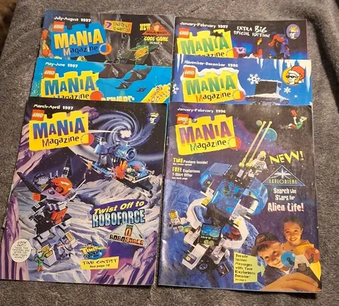 LEGO Mania Magazine Lot of 6 (1996-1997) Exploriens RoboForce VGC