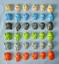 Complete Set of 36 TOA TURAGA MASKS - Lego Bionicle Kanohi Collection