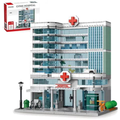 City Hospital Building Set for Adults and Kids - 1350 Pieces\